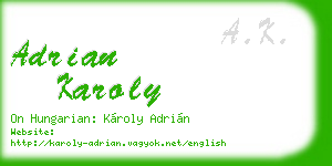 adrian karoly business card